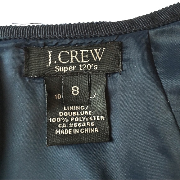 J. Crew 100% Wool Blue Dress with Sleeves - Picture 4 of 8